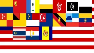 States Flag of Malaysia Animation with Federal territories