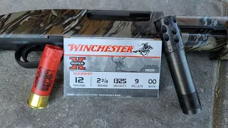 Buckshot Through A Turkey Choke? Winchester Super X 9 Pellet 00 Buck W/ Mossberg 835 & Kick's .680