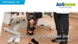 70358 00099 00   ACTIMOVE Professional Line Post Op ROM Knee Brace Application Video EN