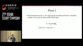 USENIX Security '18 - AttriGuard: A Practical Defense Against Attribute Inference Attacks...