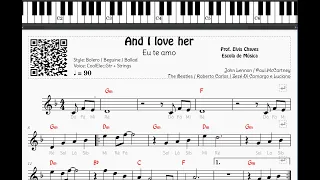 🎼 And I love her - Eu te amo (2) - 211 - The Beatles - Roberto Carlos - Tutorial Partitura Fácil 2