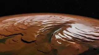 What has NASA's Mars Reconnaissance Orbiter seen around the polar regions of Mars? HiRise Images 4K