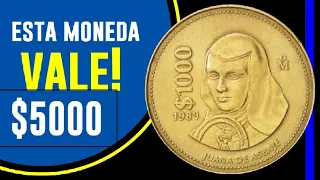 Moneda de $1000 pesos SOR JUANA INES MUY ESCASA Y VALIOSA