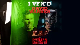 Bat+Man= BATMAN! 🏏🦸🏻‍♂️🤣 | VFX Edit BTS | #davidwarner #batman #kamalkrishna #shorts