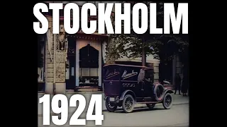 Stockholm 1924 in color - Old videos colored