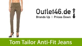 Tom Tailor Anti Fit Jeans günstig Sommer Hose Damen Lynn Khaki | Outlet46.de