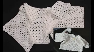 Crochet LEFT handed Hexagon Cardigan ANY size is easy made from 2 hexagons. Easy crochet tutorial