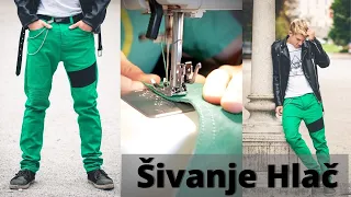 Šivanje zelenih hlač (kavbojk) + reklama