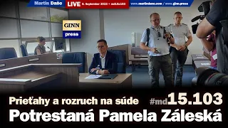 Live: Potrestaná sudkyňa Pamela Záleská. Prieťahy a rozruch na súde. #Tatragate #md15x103