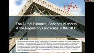 Webinar: The UAE's Financial Services Regulatory Framework