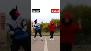 new tuzelity suffle dance challenge| Teacher vs Student| tuzelity monster neon mode #shorts