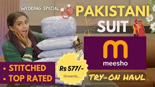 Wedding special 😍PAKISTANI SUITs from MEESHO✨ | TRYON | Honest Review | Gimaashi