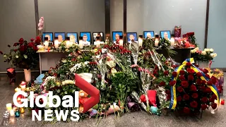 Iran plane crash: Memorial set up at Ukraine airport in tribute to victims