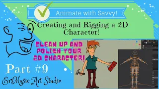 Blender  Animation Tutorial - Rig a 2D Character! Part 9 - Clean up Your Character-Grease Pencil