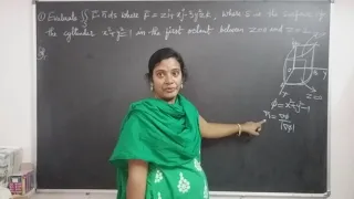 JNTU B.Tech M2 Maths. Problem on Evaluation of surface integral of function is abounded by the surfa