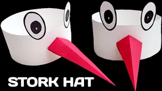 How To Make Stork Hat | How To Make Bird Hat | DIY Bird Hat | DIY Paper Hat | DIY Paper Cap Easy
