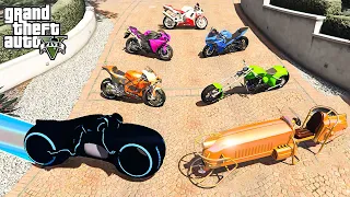 GTA 5 ✪ Stealing SUPER BIKES with Michael ✪ (Real Life Cars #86)