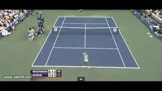 Giorgi Great point against Wozniacki R3 US Open 13