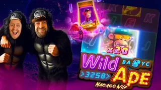 WILD APE #3258!! Big Bonus Features And Base Game Wins!!