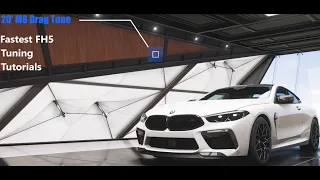 Forza Horizon 5 2020 BMW M8 Competition Drag Tuning Tutorial! Fastest FH5 Tunes!