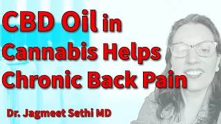 CBD Oil Helps Reduce Chronic Back Pain.  Doctor Explains About Medical Cannabis.