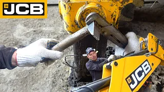 Как затянуть лапы. Как подтянуть стрелу. Трактор экскаватор погрузчик JCB 3CX