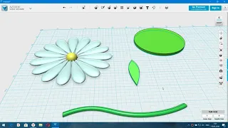 Кружок 3D моделирования: 3D модель символа праздника Ромашки в программе Autodesk 123D Design