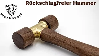 🔨 Rückschlagfreier Hammer / Mallet aus Nussbaum