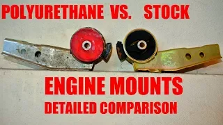 Polyurethane vs. stock engine mounts - detailed comparison