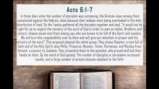 Acts 6:1-7 PHS Biblical Framework