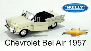 Diecast Unboxing - Welly NEX 1957 Chevrolet Bel Air (Beige) - Classic Car Toy Model