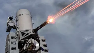 US Extremely Powerful CIWS Phalanx Live Fire Test in Middle of the Ocean