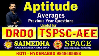 AVERAGES || PREVIOUS YEAR QUESTIONS ||DRDO II TSPSC II SAIMEDHA KOTI ||