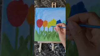 Painting Tulips 🌷 #youtube #artist #Painting