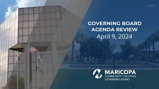 Governing Board Agenda Review - April 9, 2024