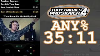 Tony Hawk's Pro Skater 4 Any% Speedrun in 35:11