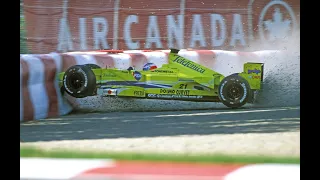 2000 F1 Canadian GP-Qualifying - Gaston Mazzacane turn 1 crash