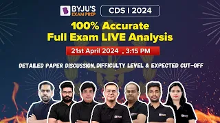 CDS Exam Analysis | CDS 1 2024 Answer Key I CDS Exam Preparation | CDS Exam