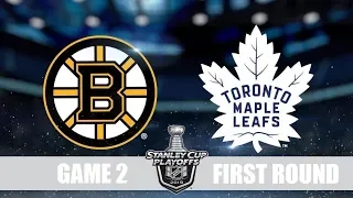 Bruins VS Maple Leafs in Game 2 Торонто & Бостон Плей-офф, 1/8 финала, Обзор матча