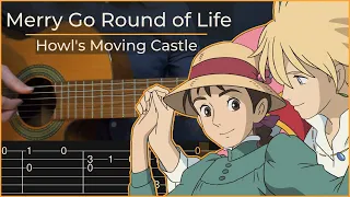 Merry Go Round of Life - Howl's Moving Castle (Simple Guitar Tab)