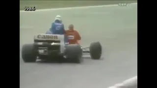 NELSON PIQUET, llevó en el coche a Stefan Johansson, Philippe Alliot y René Arnoux. GP MEXICO 1986