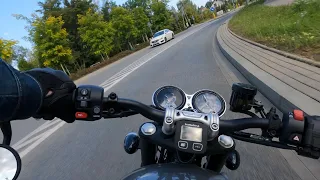 Triumph Speed Twin 1200 Vance & Hines Slip-On Exhaust GoPro Hero 9 - very easy ride (pure sound) AAA
