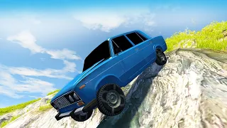 КРАШ ТЕСТ МАШИН С САМОЙ ВЫСОКОЙ ГОРЫ В BEAMNG DRIVE - TamikZvr