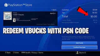 HOW TO REDEEM VBUCKS WITH PSN CODES (EASY METHOD) (FORTNITE)