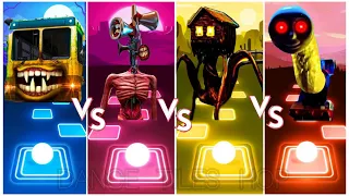 Bus Eater 🆚 Siren Head 🆚 Spider House Head 🆚 Thomas The Train 💥Dance Tiles Hop 💥