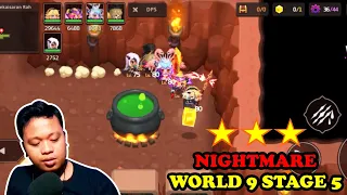 (FULL 3 STAR) - WORLD 9 STAGE 5 NIGHTMARE - GUARDIAN TALES