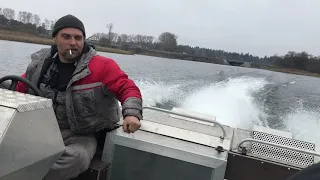 Водометный катер (с автомобильным двигателем) // Тест на воде // Полная запись