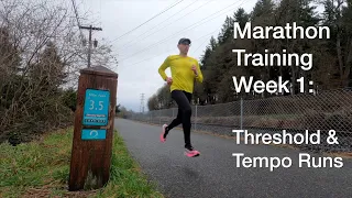 Marathon Training  Week 1: Threshold Workout & Tempo Run