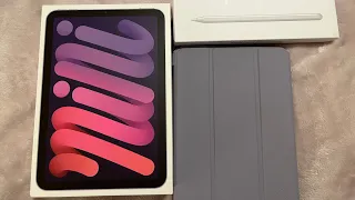 [unboxing 📦] iPad mini 6 (purple) 💜 + accessories aesthetic ASMR