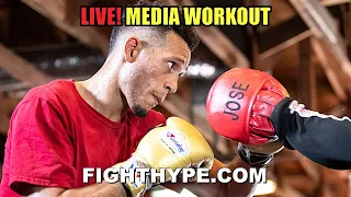 DAVID BENAVIDEZ LIVE MEDIA WORKOUT FOR CALEB PLANT BAD BLOOD SHOWDOWN